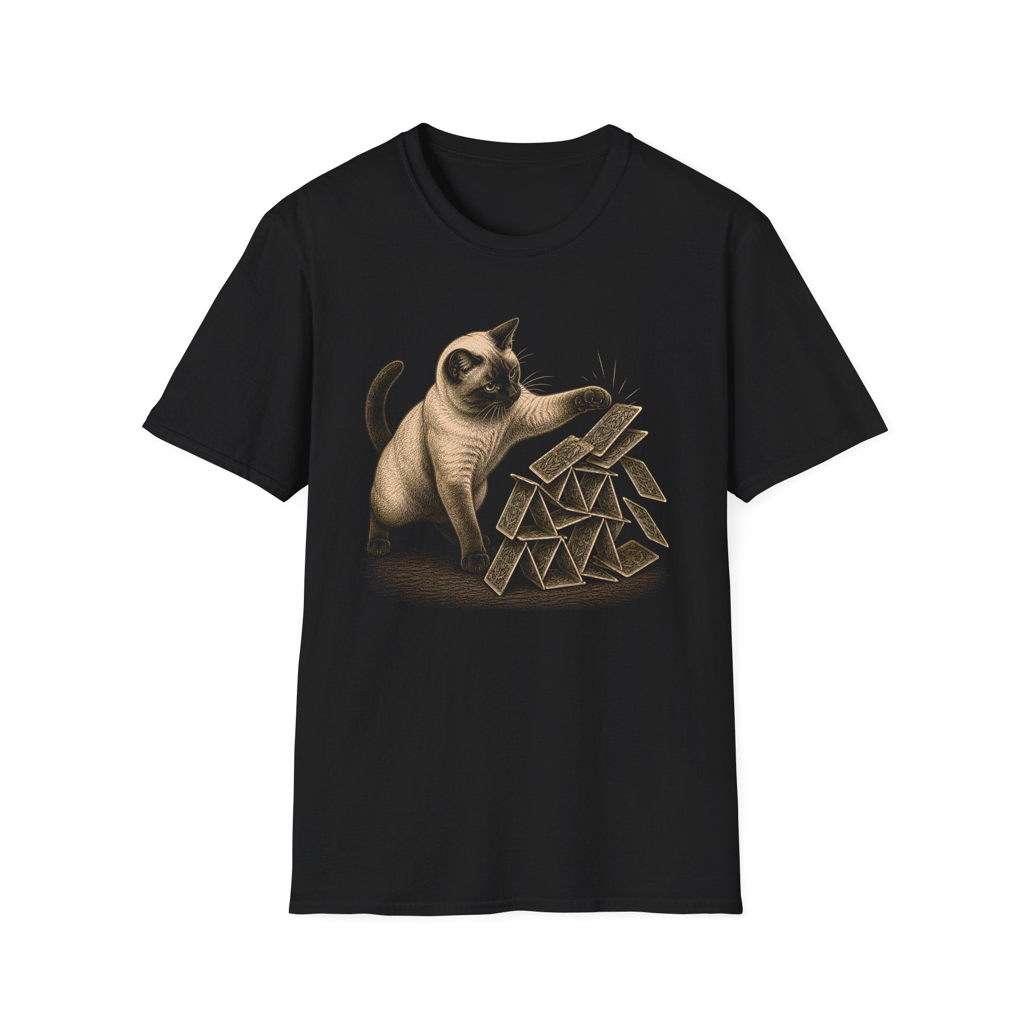 Cat vs House Of Cards T-Shirt