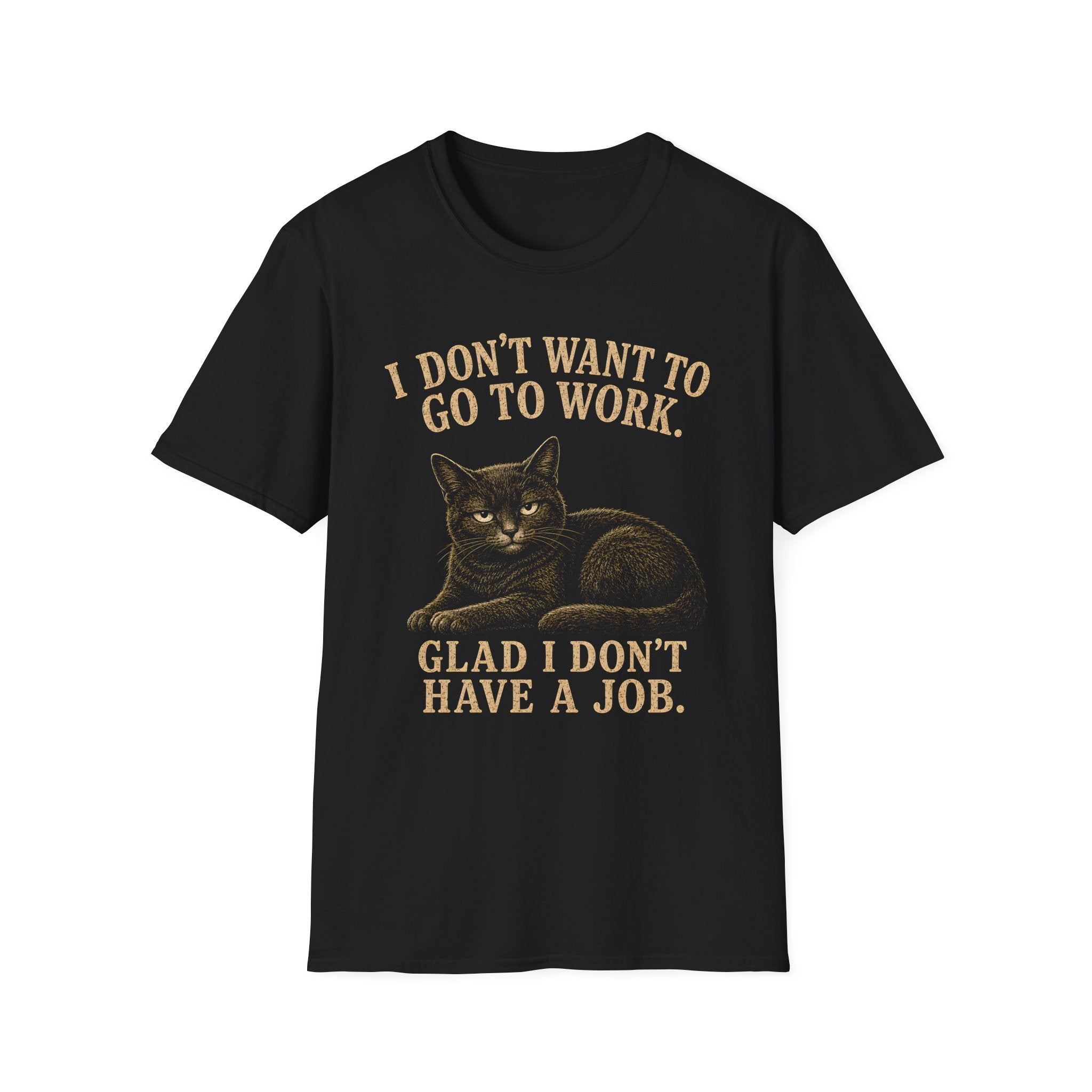 I Don't Want To Work. Glad I Don't Have A Job. T-Shirt
