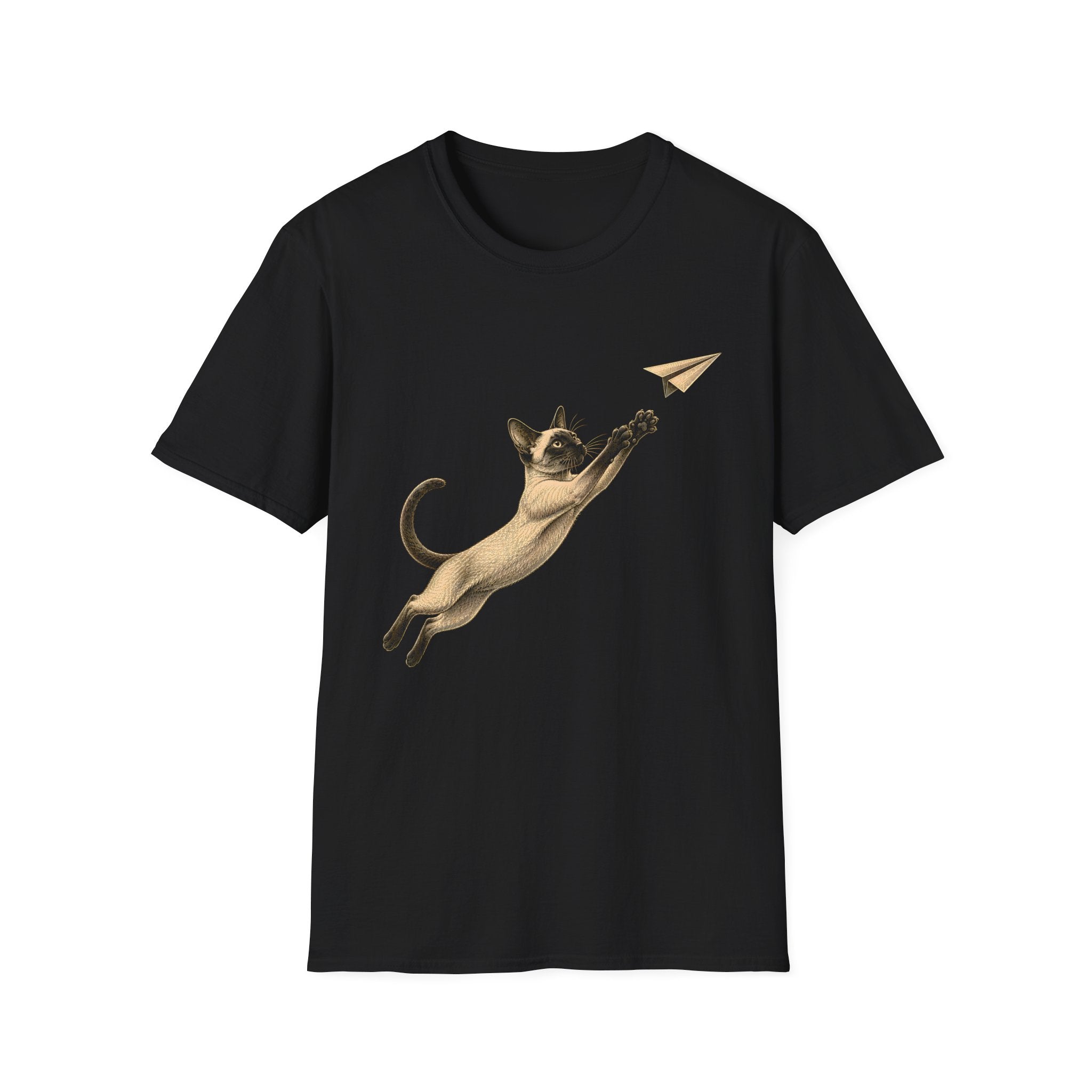 Cat vs Paper Airplane T-Shirt