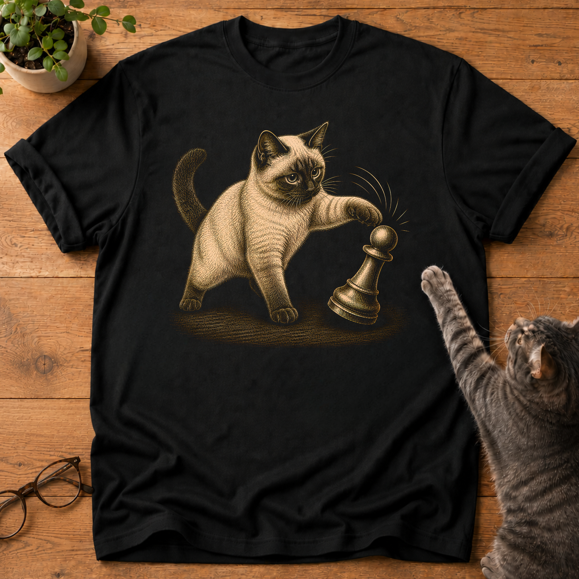 Cat vs Knight T-Shirt