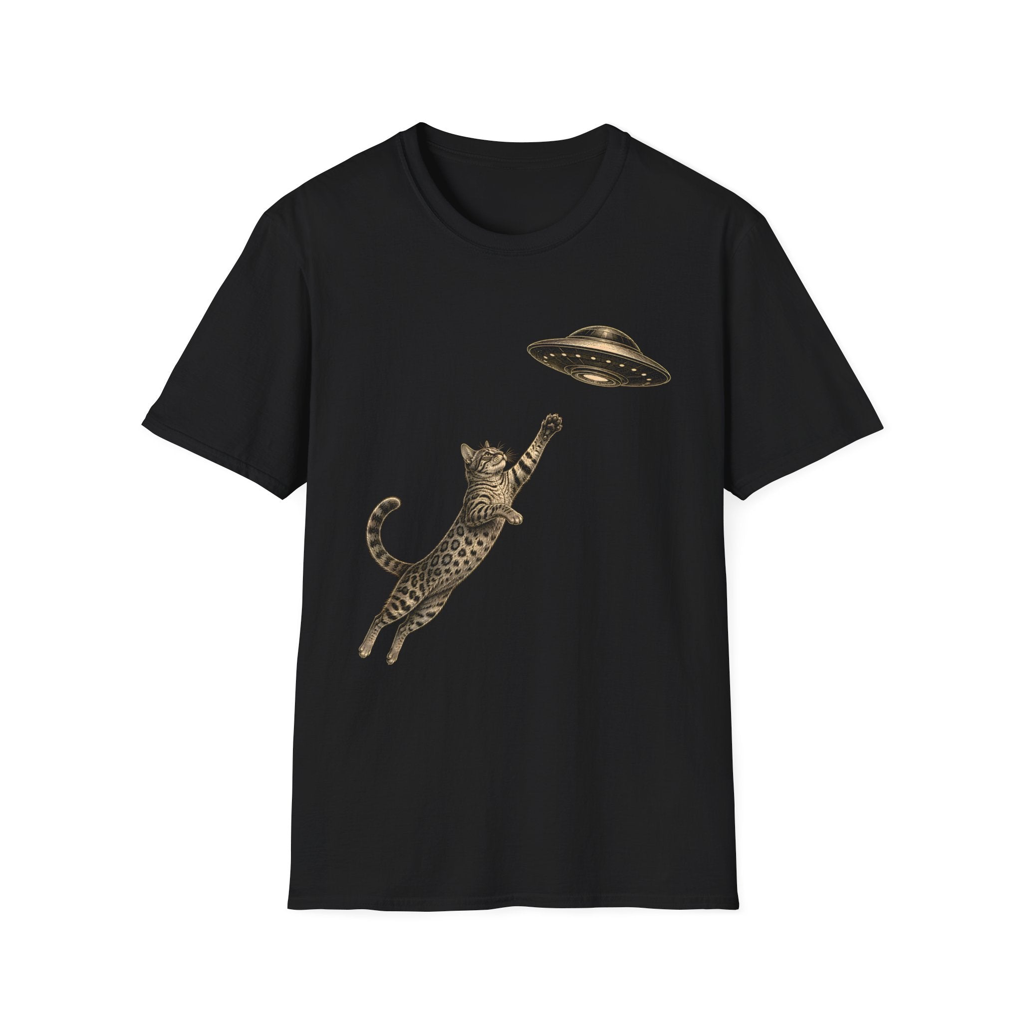Cat vs Flying Saucer T-Shirt