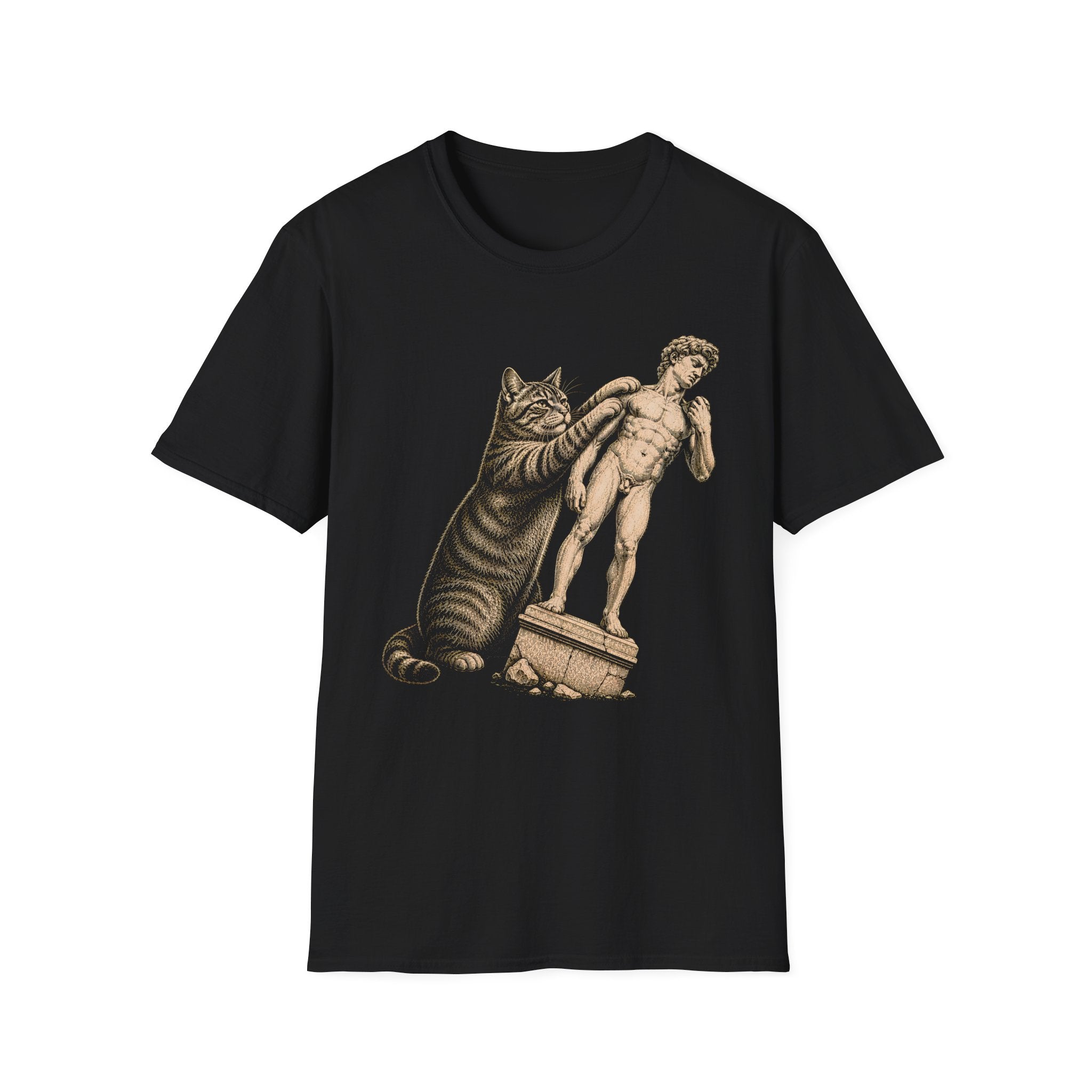 Cat vs Statue of David T-Shirt