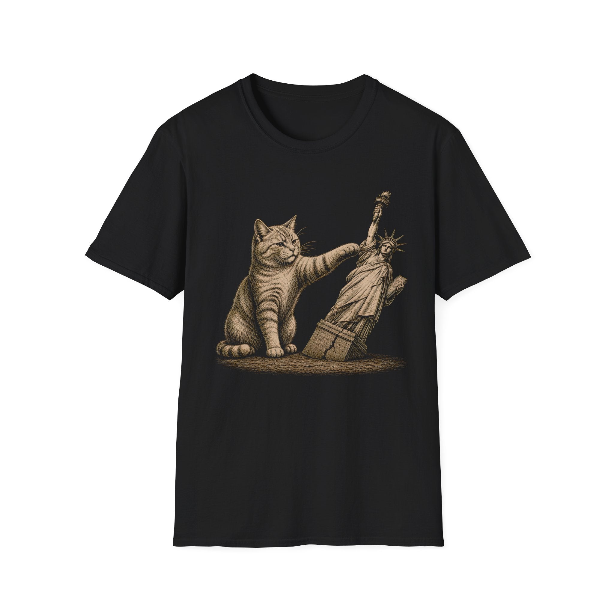 Cat vs Statue Of Liberty T-Shirt