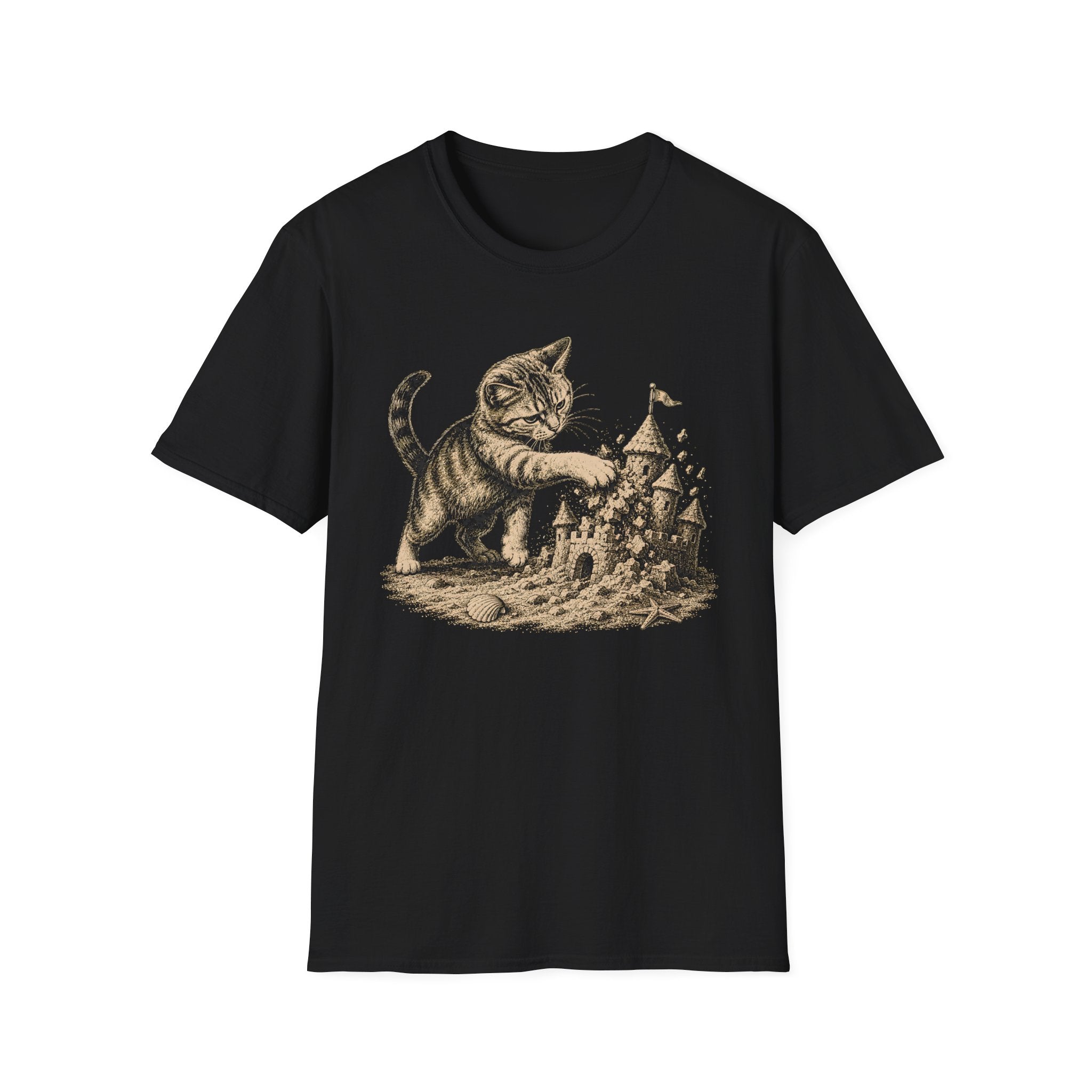 Cat vs Sand Castle T-Shirt