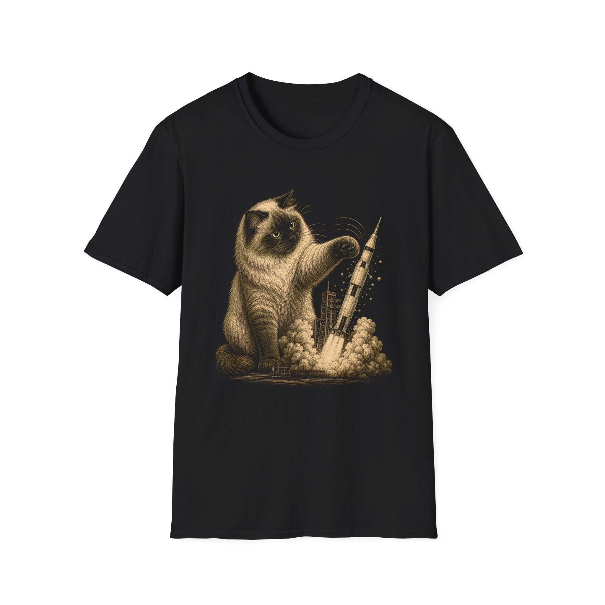 Cat vs Rocket Launch T-Shirt